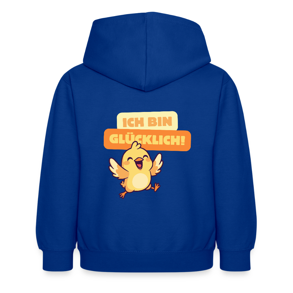 Kinder Hoodie - Ich bin glücklich - Royalblau
