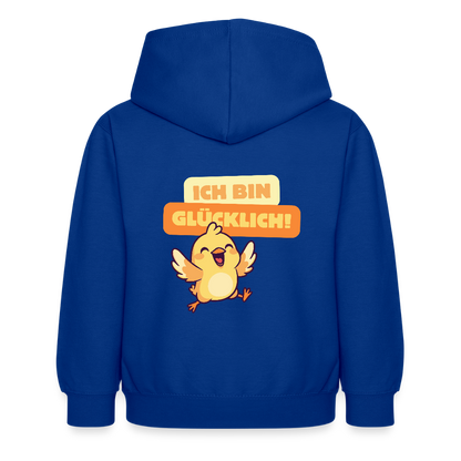 Kinder Hoodie - Ich bin glücklich - Royalblau