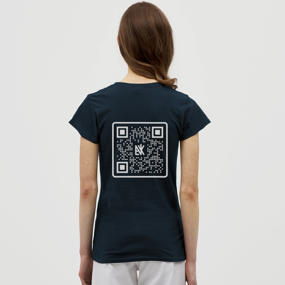 Frauen T-Shirt - QR Code (Dunkel) - Navy
