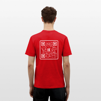 Männer T-Shirt - QR Code (Schwarz) - Rot