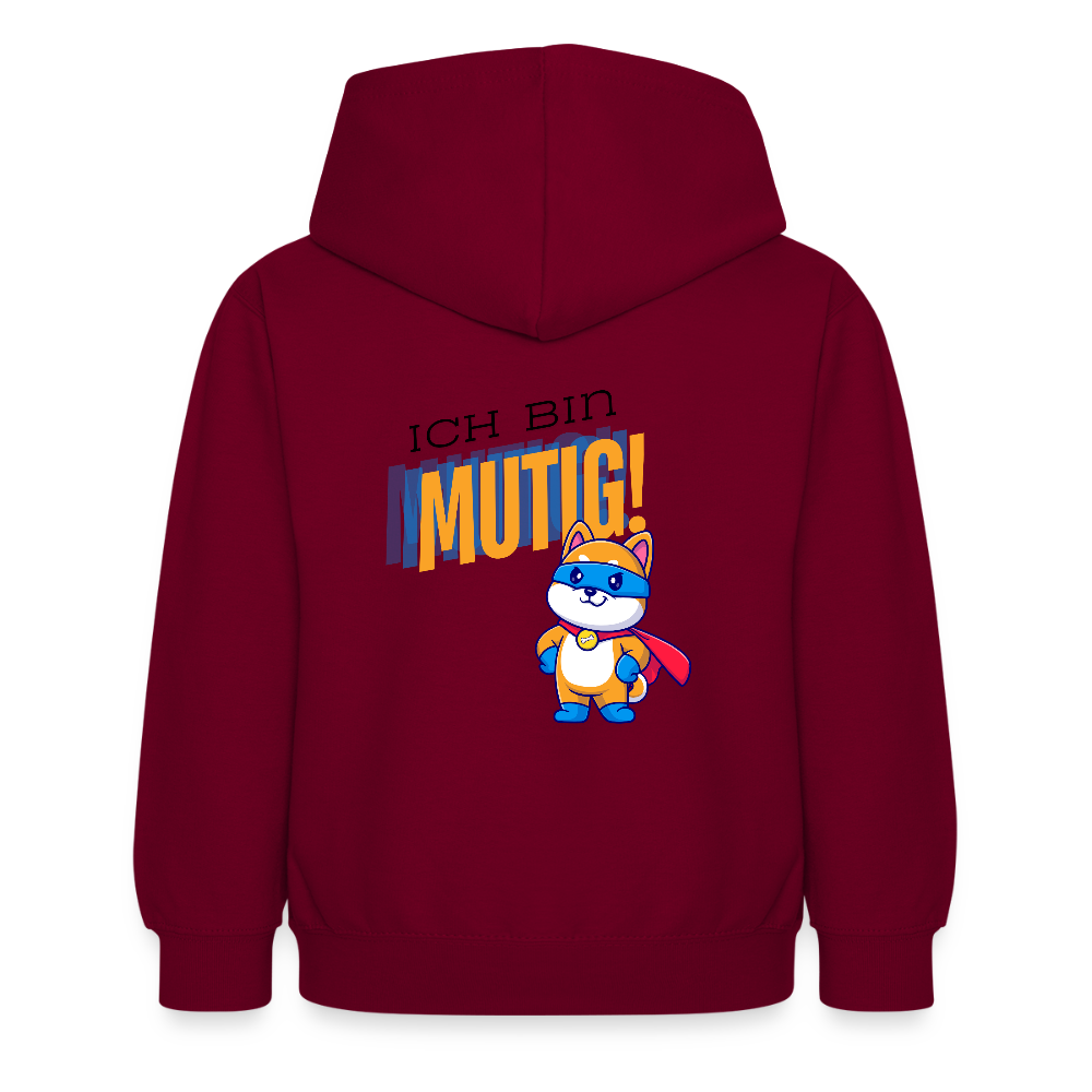 Kinder Hoodie - Ich bin mutig - Bordeaux