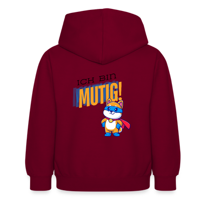 Kinder Hoodie - Ich bin mutig - Bordeaux