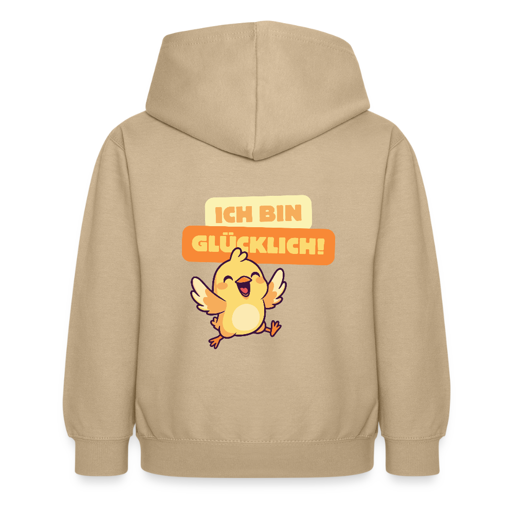 Kinder Hoodie - Ich bin glücklich - Sand