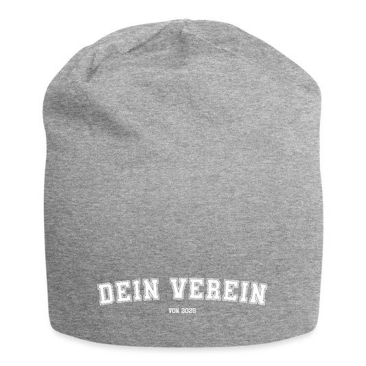 Jersey-Beanie - Dein Verein - Grau meliert