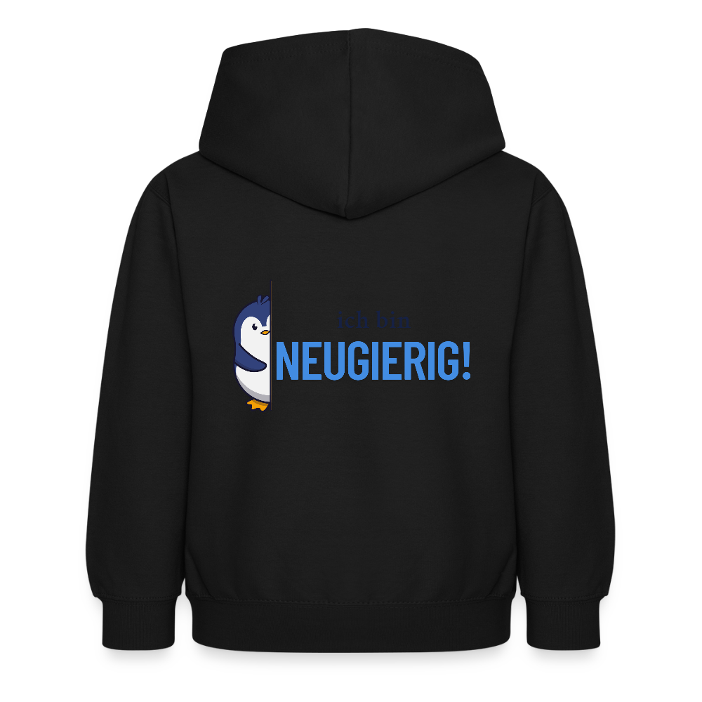 Kinder Hoodie - Ich bin neugierig - Schwarz