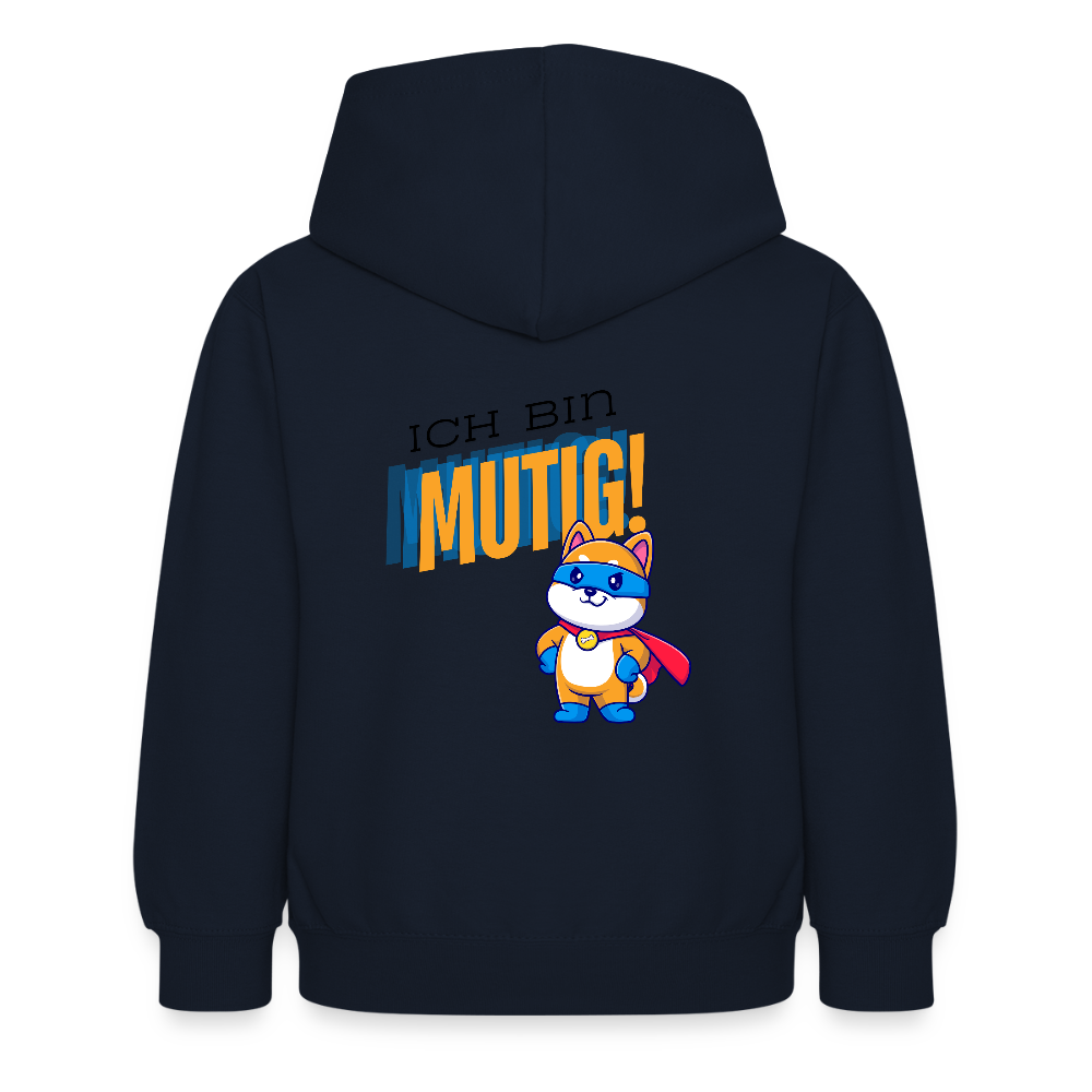 Kinder Hoodie - Ich bin mutig - Navy