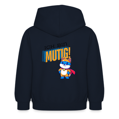 Kinder Hoodie - Ich bin mutig - Navy