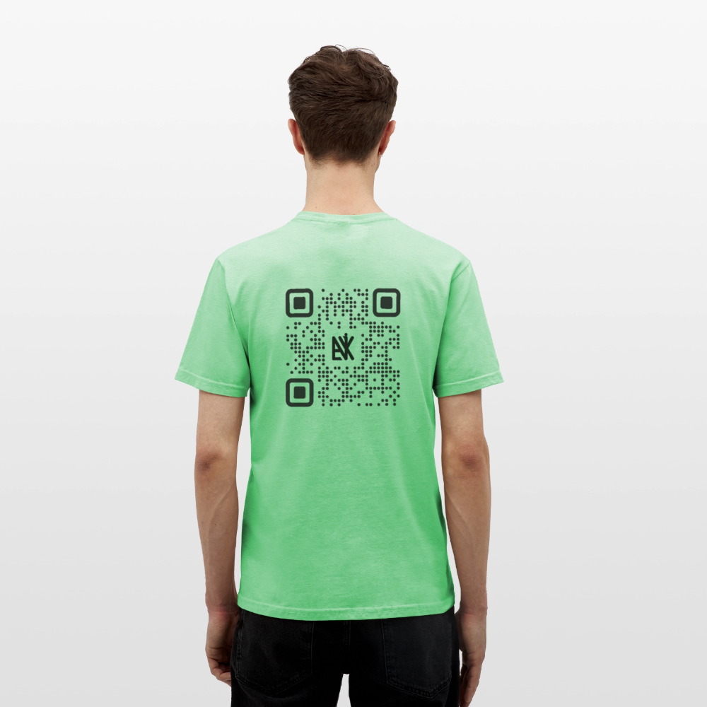 Männer T-Shirt - QR Code (Weiß) - Mintgrün