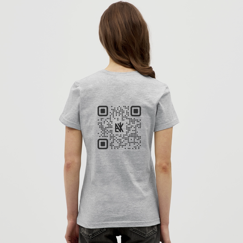 Frauen T-Shirt - QR Code (Hell) - Grau meliert