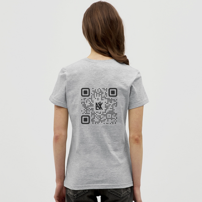 Frauen T-Shirt - QR Code (Hell) - Grau meliert