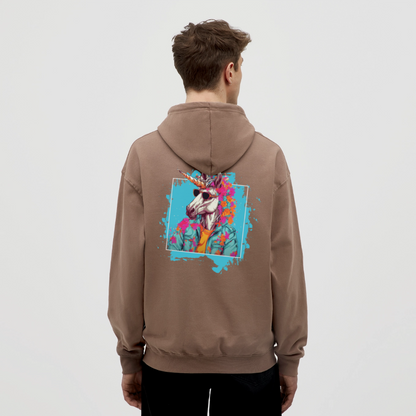 Unisex Hoodie - Flower-Horn - Mokka