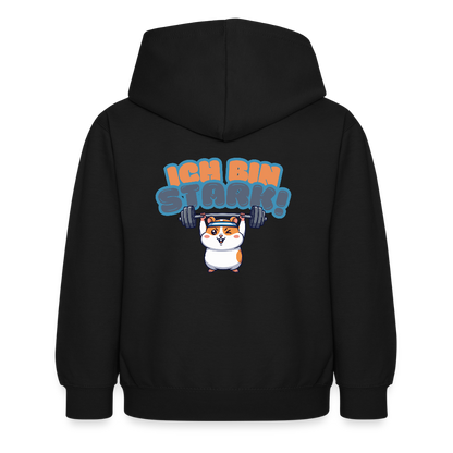 Kinder Hoodie - Ich bin stark - Schwarz