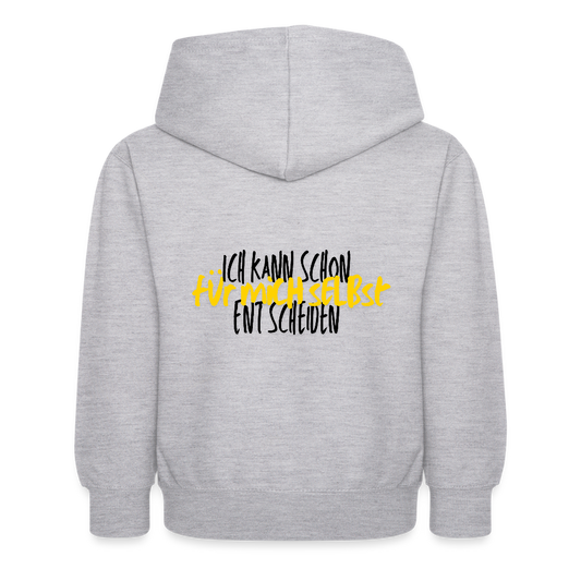 Kinder Hoodie - Selbst entscheiden - Hellgrau meliert