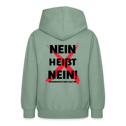 Teenager Hoodie - Nein heißt Nein! - Graugrün