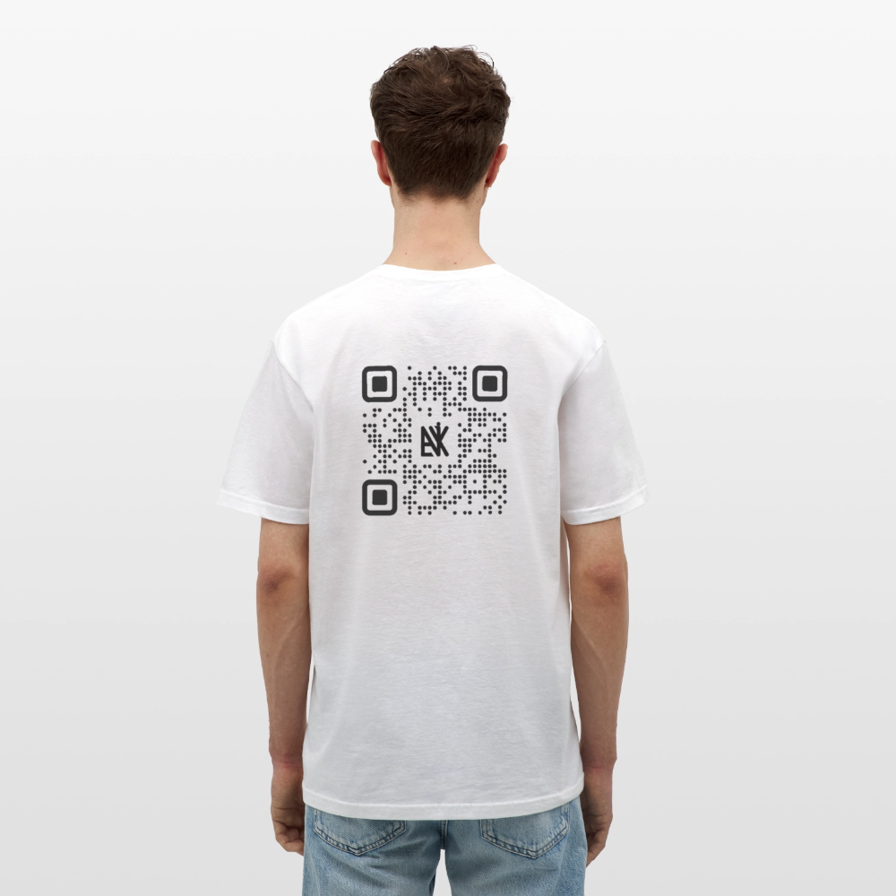 Männer T-Shirt - QR Code (Weiß) - Weiß