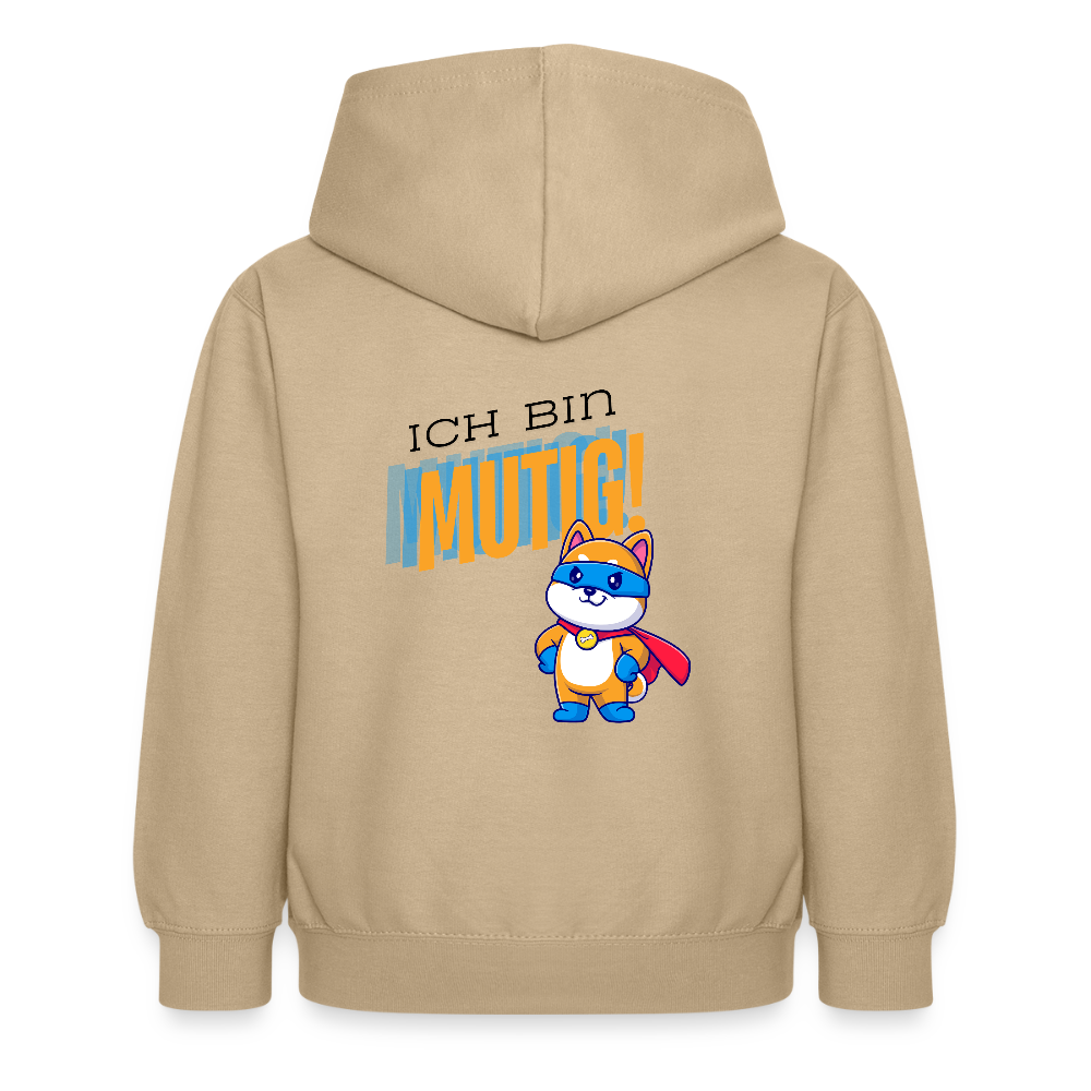 Kinder Hoodie - Ich bin mutig - Sand
