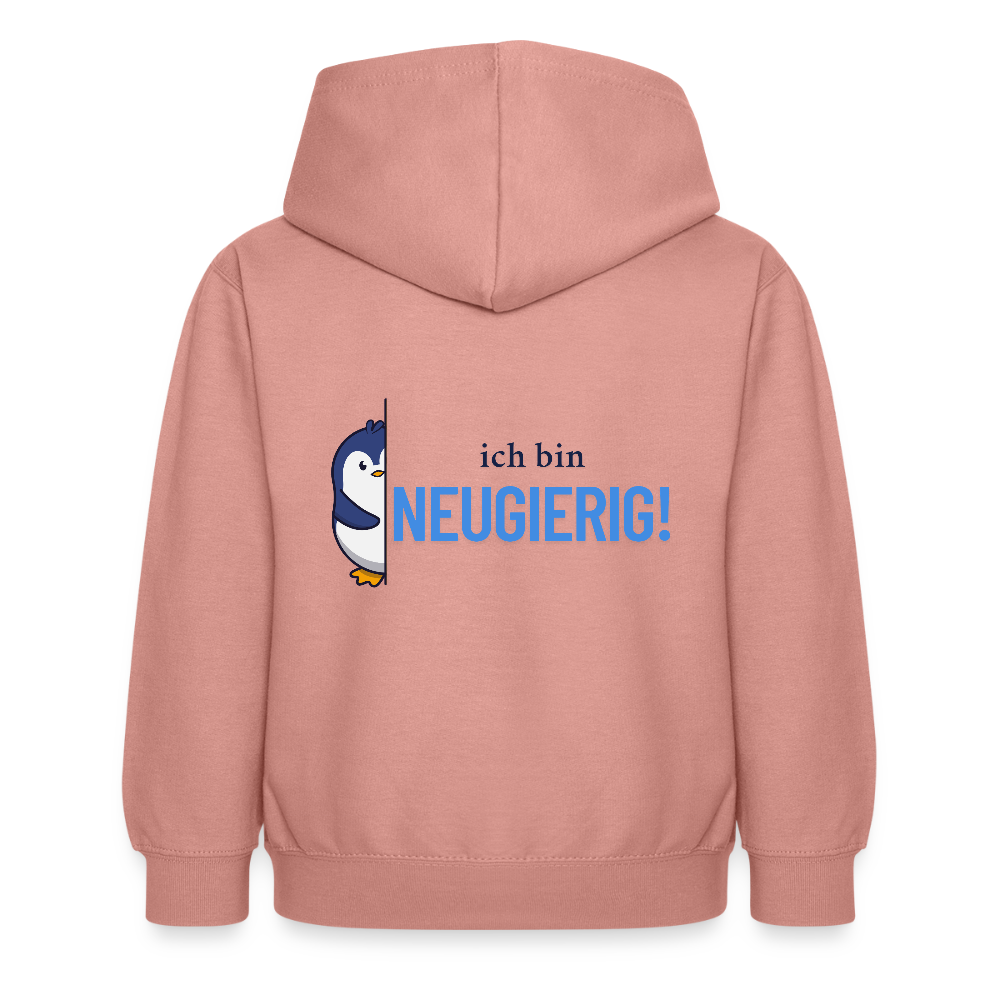 Kinder Hoodie - Ich bin neugierig - Altrosa