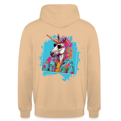 Unisex Hoodie - Flower-Horn - Pfirsich