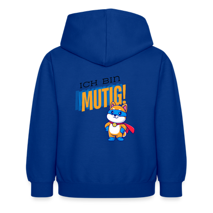 Kinder Hoodie - Ich bin mutig - Royalblau