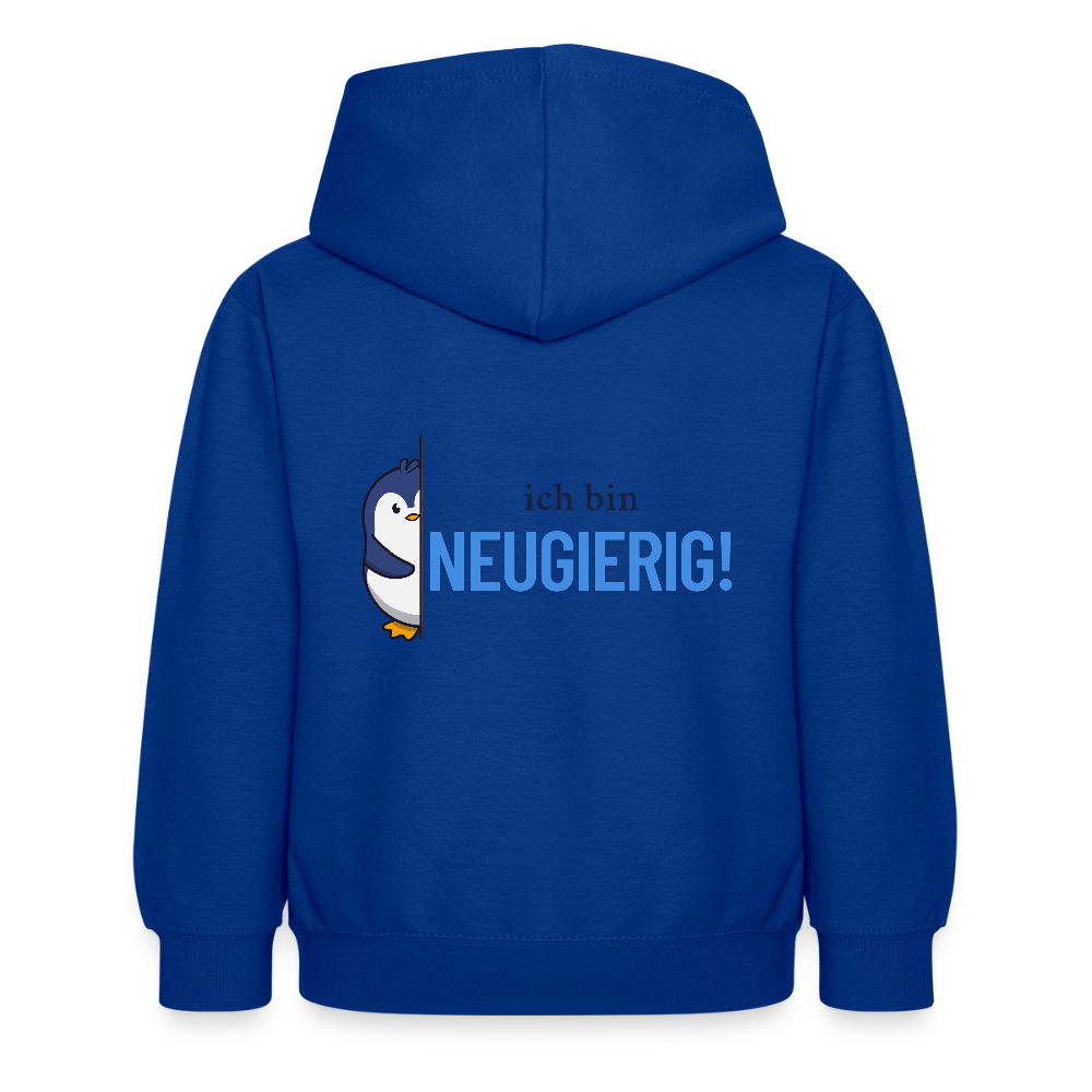 Kinder Hoodie - Ich bin neugierig - Royalblau