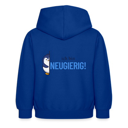 Kinder Hoodie - Ich bin neugierig - Royalblau