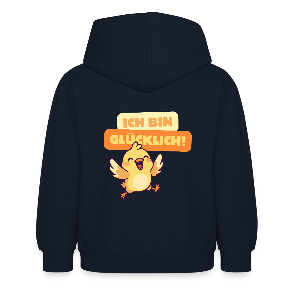 Kinder Hoodie - Ich bin glücklich - Navy