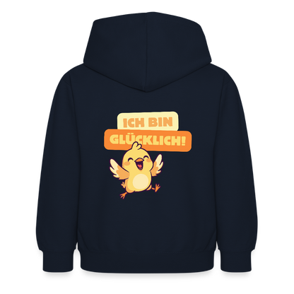 Kinder Hoodie - Ich bin glücklich - Navy