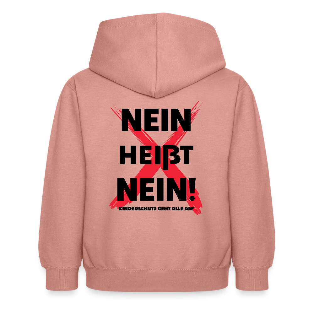 Kinder Hoodie - Nein heißt Nein! - Altrosa
