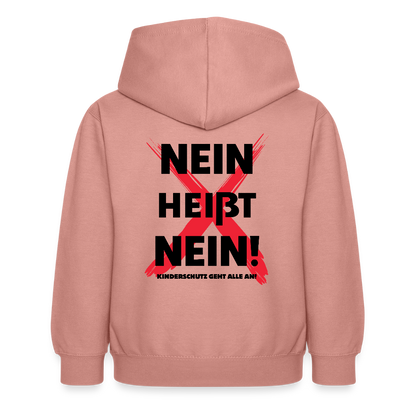 Kinder Hoodie - Nein heißt Nein! - Altrosa