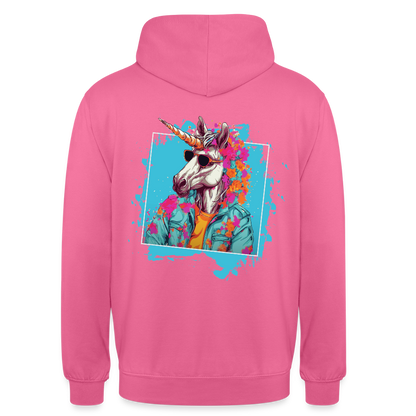 Unisex Hoodie - Flower-Horn - Pink