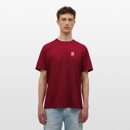 Männer T-Shirt - QR Code (Schwarz) - Ziegelrot