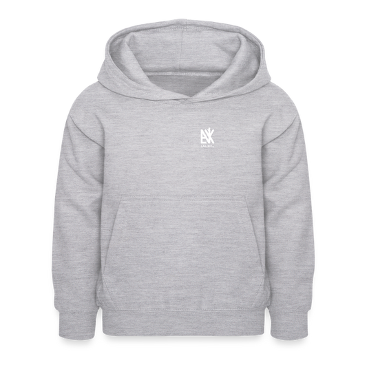 Kinder Hoodie - Ich bin glücklich - Hellgrau meliert