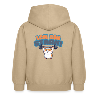 Kinder Hoodie - Ich bin stark - Sand