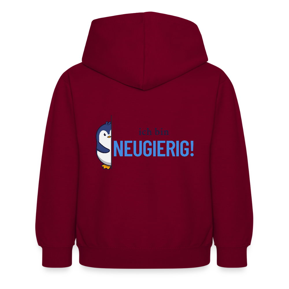 Kinder Hoodie - Ich bin neugierig - Bordeaux