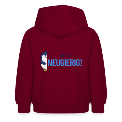 Kinder Hoodie - Ich bin neugierig - Bordeaux