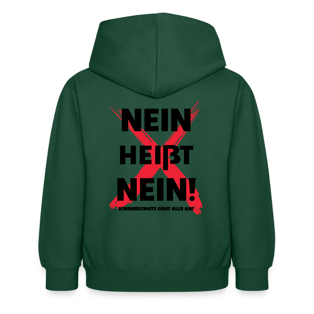 Kinder Hoodie - Nein heißt Nein! - Flaschengrün