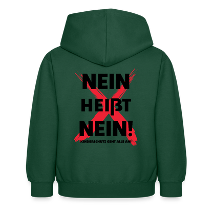 Kinder Hoodie - Nein heißt Nein! - Flaschengrün