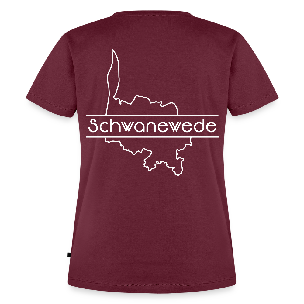Frauen Premium T-Shirt - Schwanewede - Burgunderrot