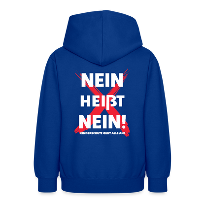 Teenager Hoodie - Nein heißt Nein! (weiß) - Royalblau