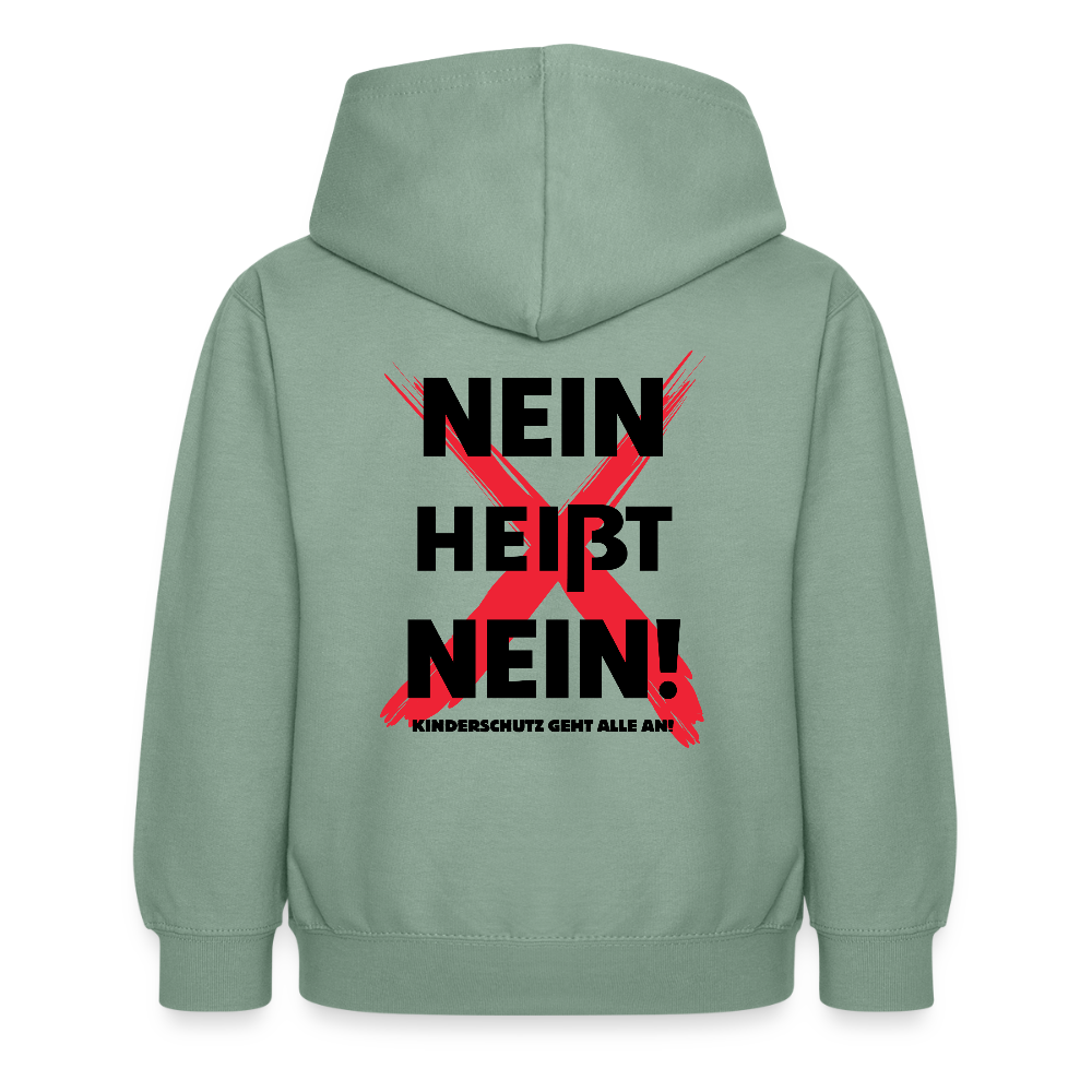 Kinder Hoodie - Nein heißt Nein! - Graugrün