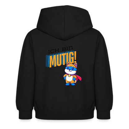 Kinder Hoodie - Ich bin mutig - Schwarz