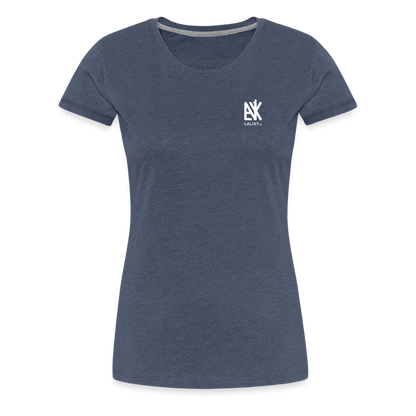Frauen Premium T-Shirt - Schwanewede - Blau meliert