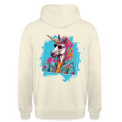 Unisex Hoodie - Flower-Horn - Vanille-Milchshake
