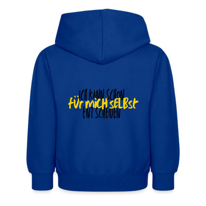 Kinder Hoodie - Selbst entscheiden - Royalblau