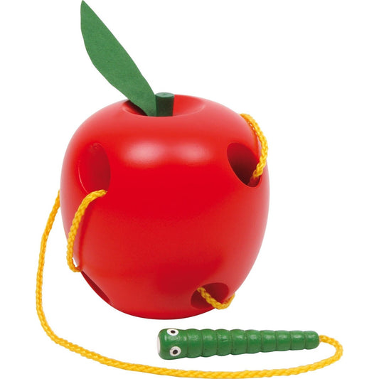 Fädelspiel Apfel und Wurm