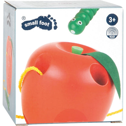 Fädelspiel Apfel und Wurm