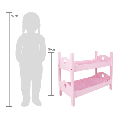 Puppenhochbett pink