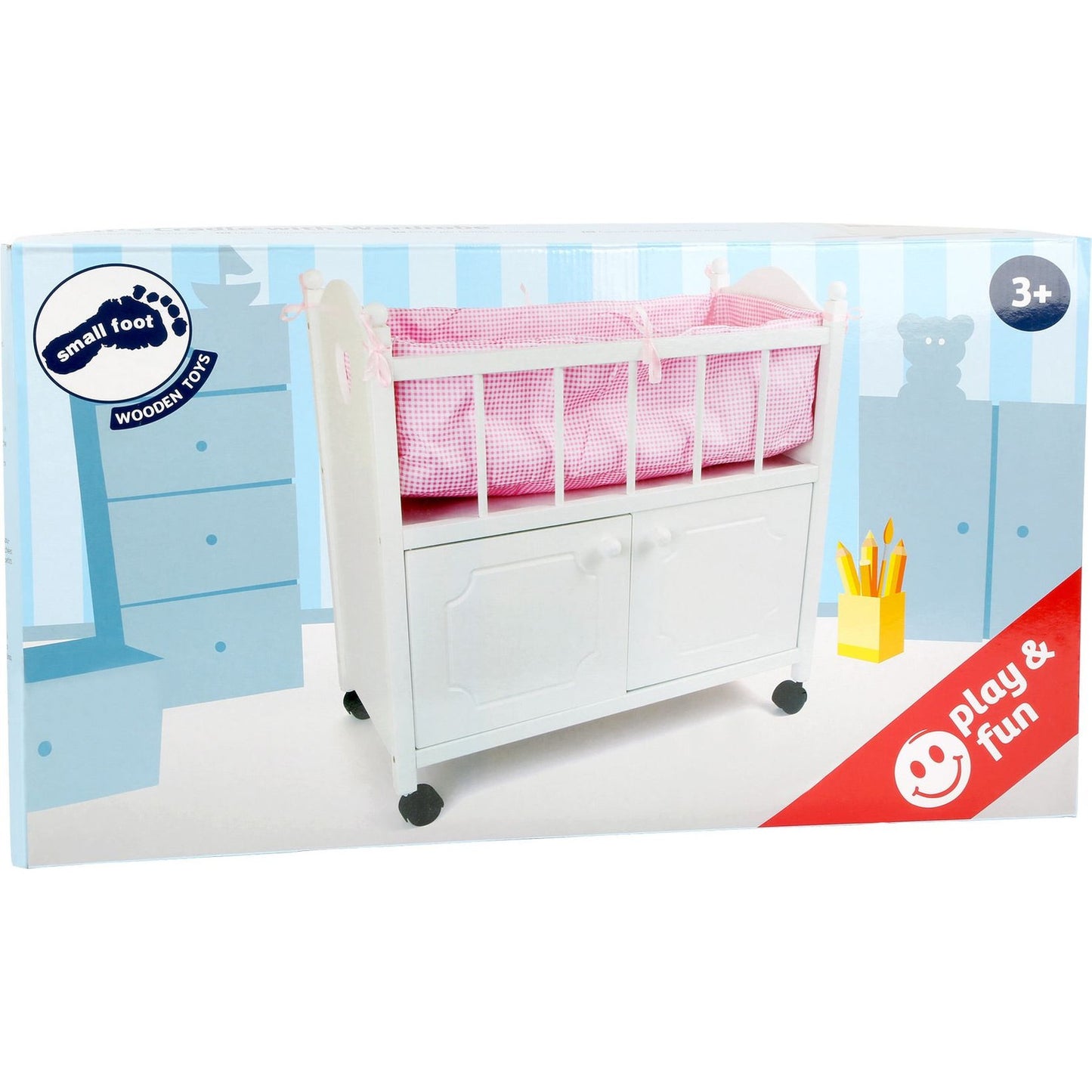 Puppenbett mit Schrank