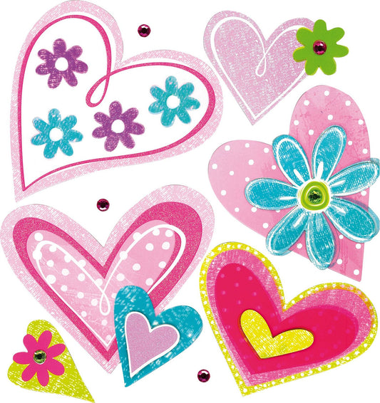 Dekosticker „Herzen“