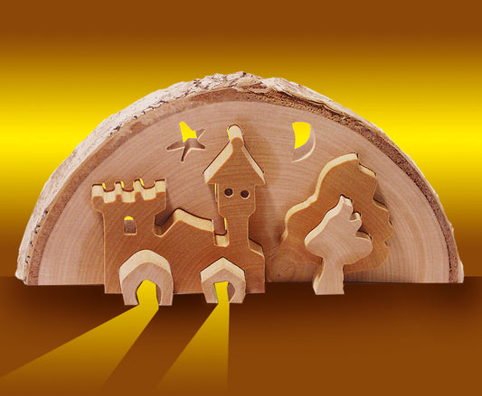 3D-Schloss inkl. Teelicht